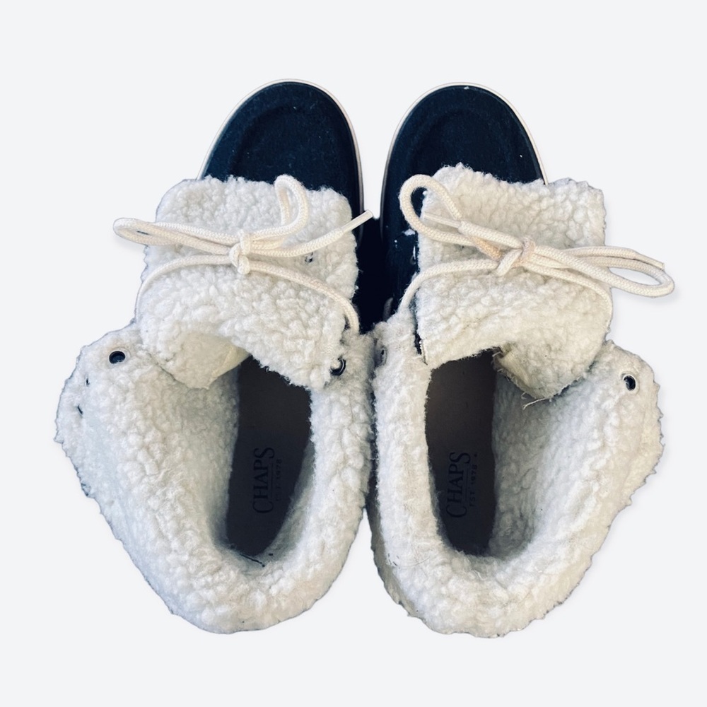 Chaps Brinly Microsuede Sherpa High Top Sneakers 8 - Picture 7 of 10
